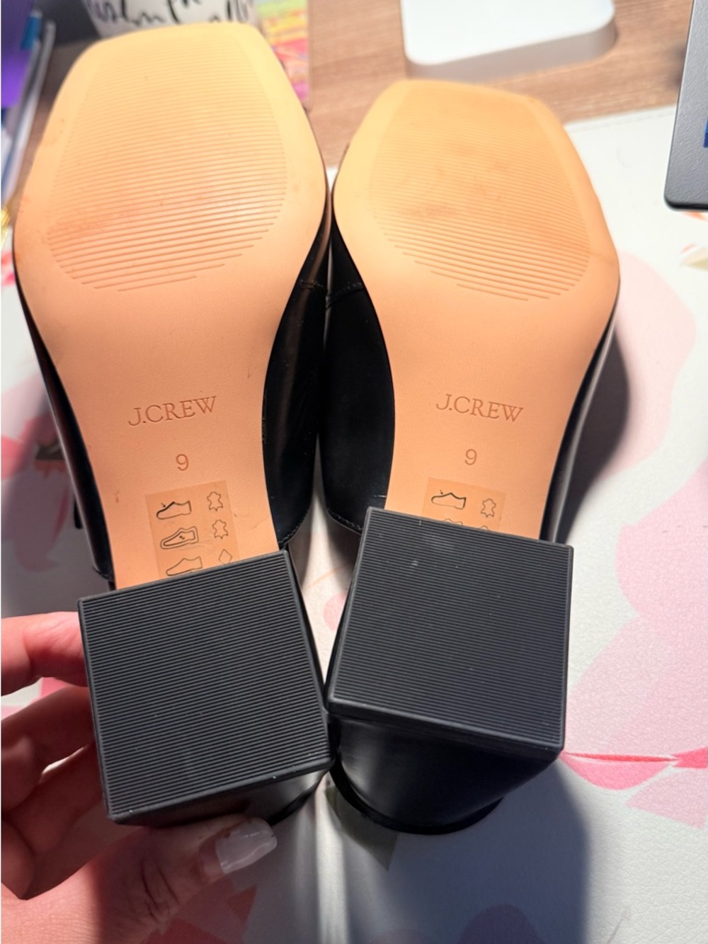 J. Crew Black Double-Buckle Block Heel Sandals - Picture 5 of 7